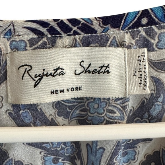 Rujeta Sheth Marie Cinch Kaftan, Blue Lotus, Size M/L - Picture 9 of 12